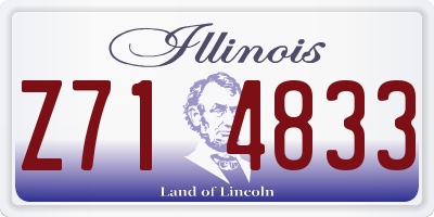 IL license plate Z714833