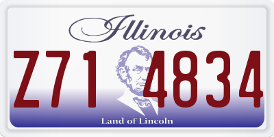 IL license plate Z714834