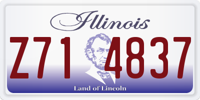 IL license plate Z714837