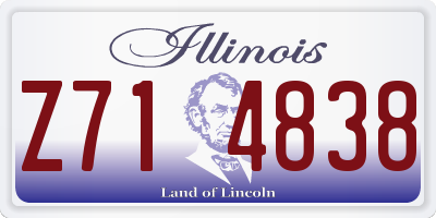 IL license plate Z714838