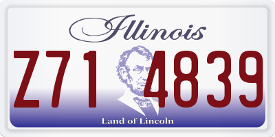 IL license plate Z714839