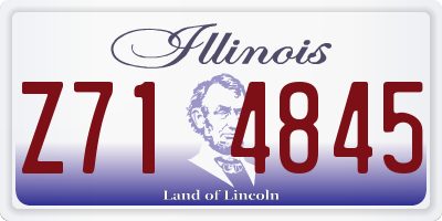 IL license plate Z714845