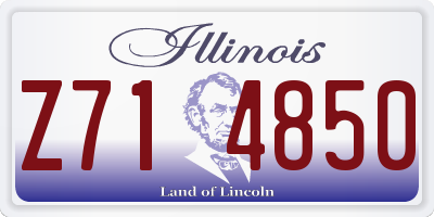 IL license plate Z714850