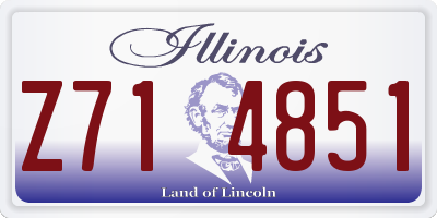 IL license plate Z714851