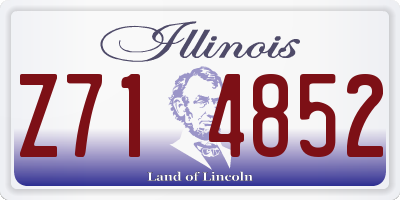 IL license plate Z714852