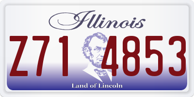 IL license plate Z714853