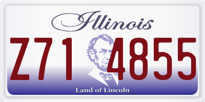 IL license plate Z714855
