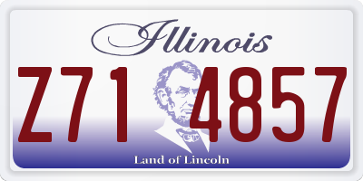 IL license plate Z714857