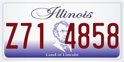 IL license plate Z714858