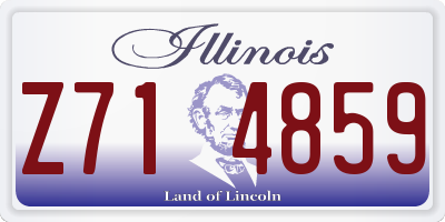 IL license plate Z714859