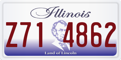 IL license plate Z714862