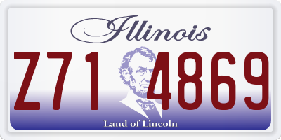 IL license plate Z714869