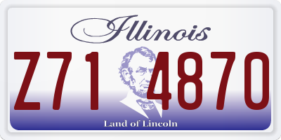 IL license plate Z714870