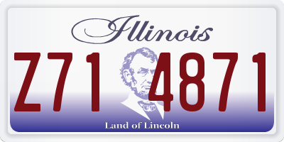 IL license plate Z714871