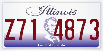 IL license plate Z714873