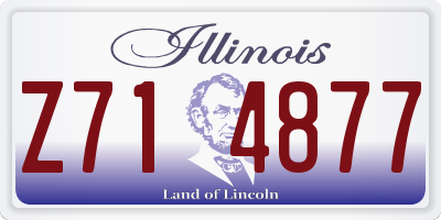 IL license plate Z714877