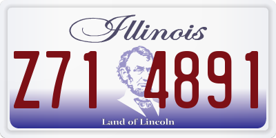 IL license plate Z714891