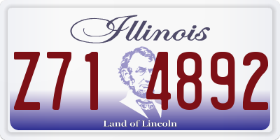 IL license plate Z714892