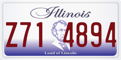 IL license plate Z714894