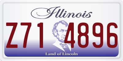 IL license plate Z714896