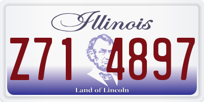 IL license plate Z714897