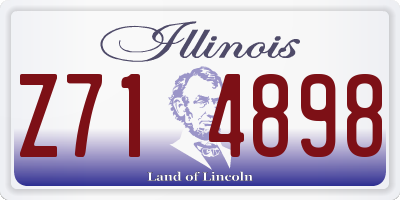 IL license plate Z714898