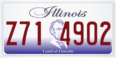 IL license plate Z714902