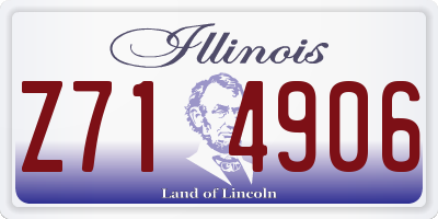 IL license plate Z714906