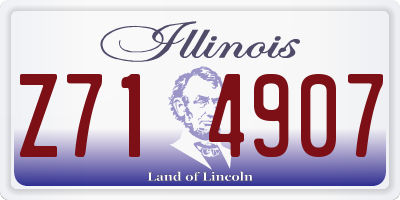 IL license plate Z714907