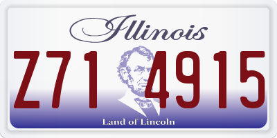 IL license plate Z714915