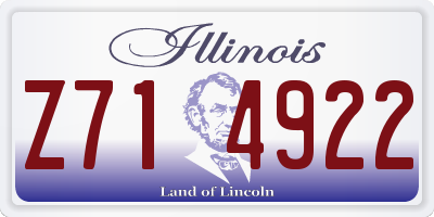 IL license plate Z714922