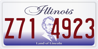 IL license plate Z714923