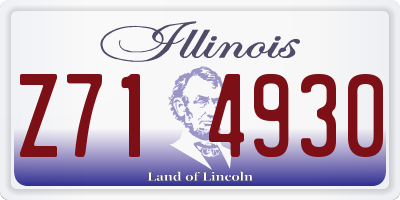 IL license plate Z714930