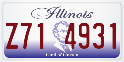 IL license plate Z714931