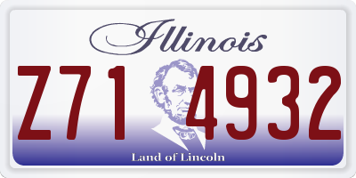 IL license plate Z714932