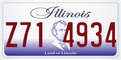 IL license plate Z714934