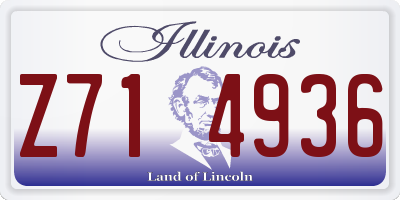 IL license plate Z714936