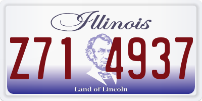 IL license plate Z714937
