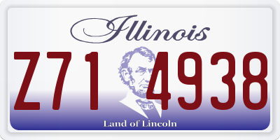 IL license plate Z714938
