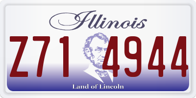 IL license plate Z714944