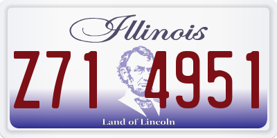 IL license plate Z714951