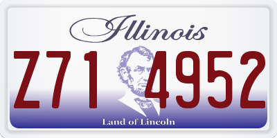 IL license plate Z714952