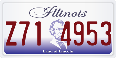 IL license plate Z714953