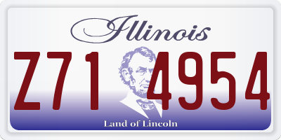 IL license plate Z714954