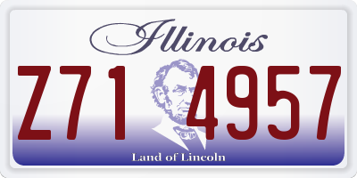IL license plate Z714957