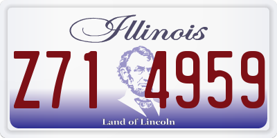 IL license plate Z714959