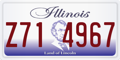 IL license plate Z714967