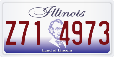 IL license plate Z714973