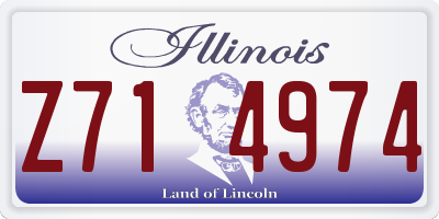 IL license plate Z714974