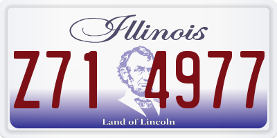 IL license plate Z714977